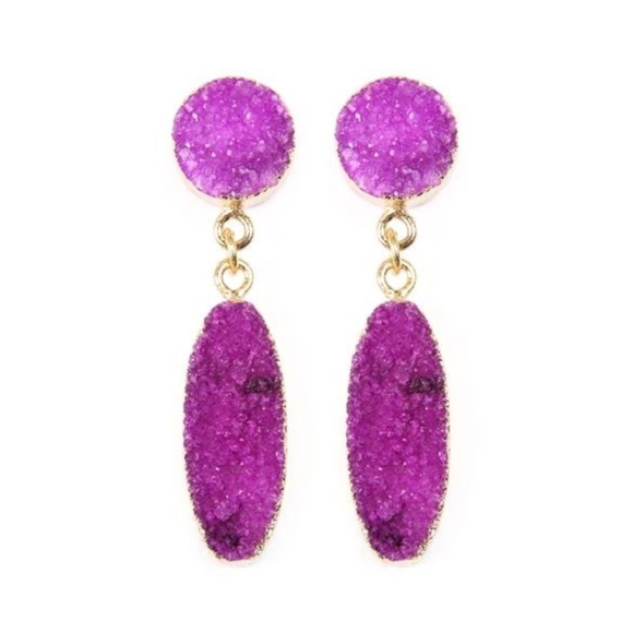 DRUZY DROP EARRINGS - Picture 2 of 2